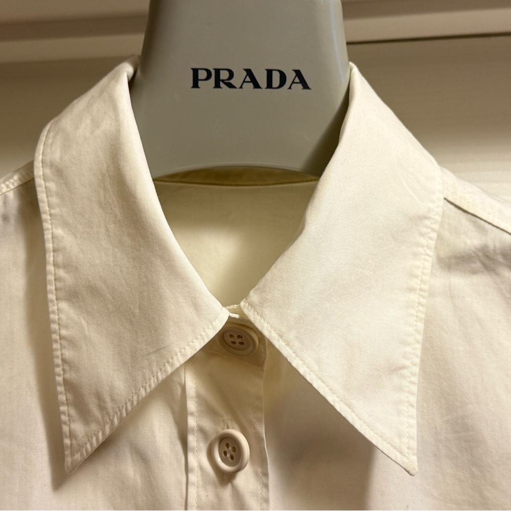 Prada Women's Ivory Dress Shirt